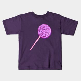 Purple Spiral Lollipop Kids T-Shirt